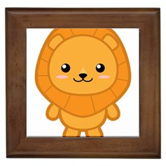 Kawaii Lion Framed Tiles