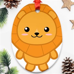 Kawaii Lion Ornament (oval)  by KawaiiKawaii