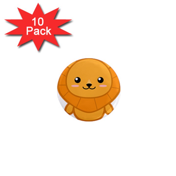 Kawaii Lion 1  Mini Magnet (10 pack) 