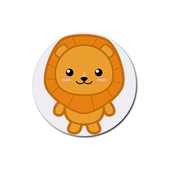 Kawaii Lion Rubber Coaster (round) 