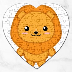 Kawaii Lion Jigsaw Puzzle (heart)