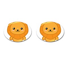 Kawaii Lion Cufflinks (oval)