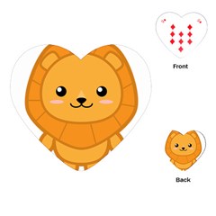 Kawaii Lion Playing Cards (heart) 