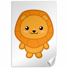 Kawaii Lion Canvas 12  X 18   by KawaiiKawaii