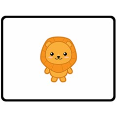 Kawaii Lion Fleece Blanket (large) 