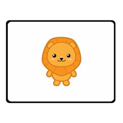 Kawaii Lion Fleece Blanket (small)