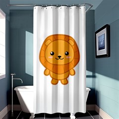 Kawaii Lion Shower Curtain 36  X 72  (stall) 