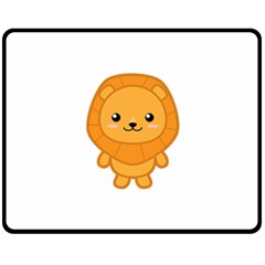 Kawaii Lion Double Sided Fleece Blanket (medium) 