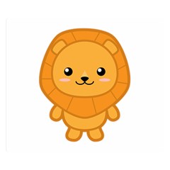 Kawaii Lion Double Sided Flano Blanket (small) 