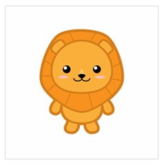 Kawaii Lion Large Satin Scarf (square)