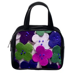 Cotton Flower Buttons  Classic Handbags (one Side)