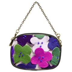 Cotton Flower Buttons  Chain Purses (two Sides) 