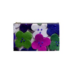 Cotton Flower Buttons  Cosmetic Bag (small) 