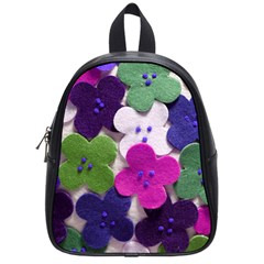 Cotton Flower Buttons  School Bags (small) 