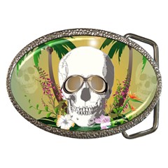 Funny Skull With Sunglasses And Palm Belt Buckles