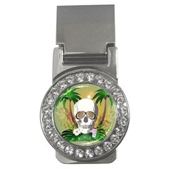 Funny Skull With Sunglasses And Palm Money Clips (cz)  by FantasyWorld7