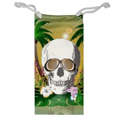 Funny Skull With Sunglasses And Palm Jewelry Bags