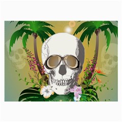 Funny Skull With Sunglasses And Palm Large Glasses Cloth