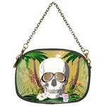 Funny Skull With Sunglasses And Palm Chain Purses (One Side)  Front