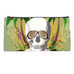 Funny Skull With Sunglasses And Palm Pencil Cases by FantasyWorld7