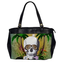 Funny Skull With Sunglasses And Palm Office Handbags by FantasyWorld7