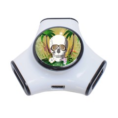 Funny Skull With Sunglasses And Palm 3-port Usb Hub