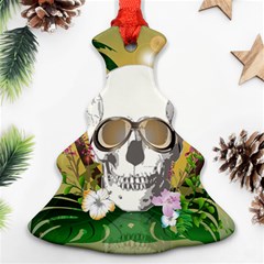 Funny Skull With Sunglasses And Palm Ornament (christmas Tree)