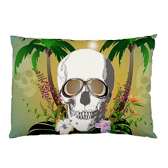 Funny Skull With Sunglasses And Palm Pillow Cases (two Sides)