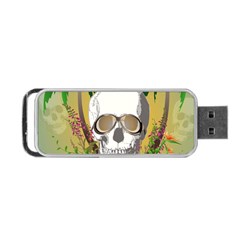 Funny Skull With Sunglasses And Palm Portable Usb Flash (one Side)