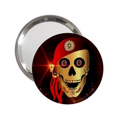 Funny, Happy Skull 2 25  Handbag Mirrors