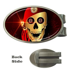 Funny, Happy Skull Money Clips (oval) 