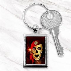 Funny, Happy Skull Key Chains (rectangle) 