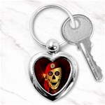 Funny, happy skull Key Chains (Heart)  Front