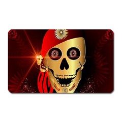 Funny, Happy Skull Magnet (rectangular)