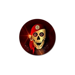 Funny, Happy Skull Golf Ball Marker