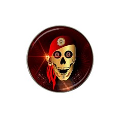 Funny, Happy Skull Hat Clip Ball Marker (4 Pack) by FantasyWorld7