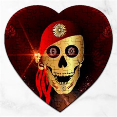 Funny, Happy Skull Jigsaw Puzzle (heart)