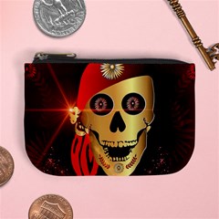 Funny, Happy Skull Mini Coin Purses