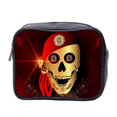 Funny, Happy Skull Mini Toiletries Bag 2-side