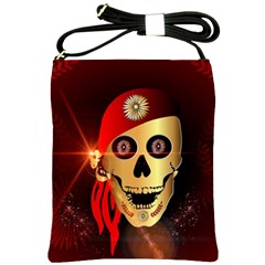 Funny, Happy Skull Shoulder Sling Bags