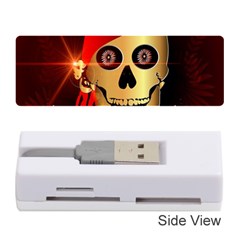 Funny, Happy Skull Memory Card Reader (stick)  by FantasyWorld7