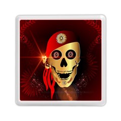 Funny, Happy Skull Memory Card Reader (square)  by FantasyWorld7