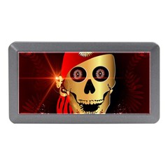 Funny, Happy Skull Memory Card Reader (mini) by FantasyWorld7