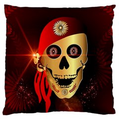 Funny, Happy Skull Large Cushion Cases (two Sides) 