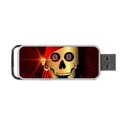 Funny, Happy Skull Portable Usb Flash (one Side) by FantasyWorld7