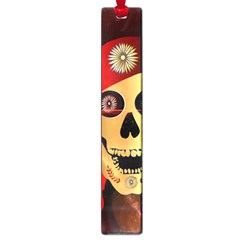 Funny, Happy Skull Large Book Marks by FantasyWorld7