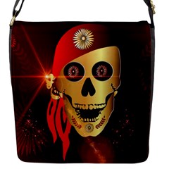 Funny, Happy Skull Flap Messenger Bag (s)