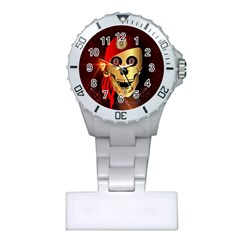 Funny, Happy Skull Nurses Watches