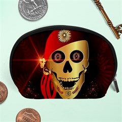 Funny, Happy Skull Accessory Pouches (large) 