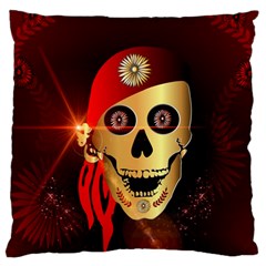 Funny, Happy Skull Standard Flano Cushion Cases (one Side) 